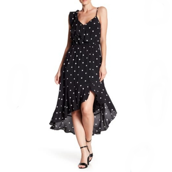 🎉HP🎊 NWOT 👗 Bcbgmaxazria silk polka dot dress 0 - Picture 4 of 8